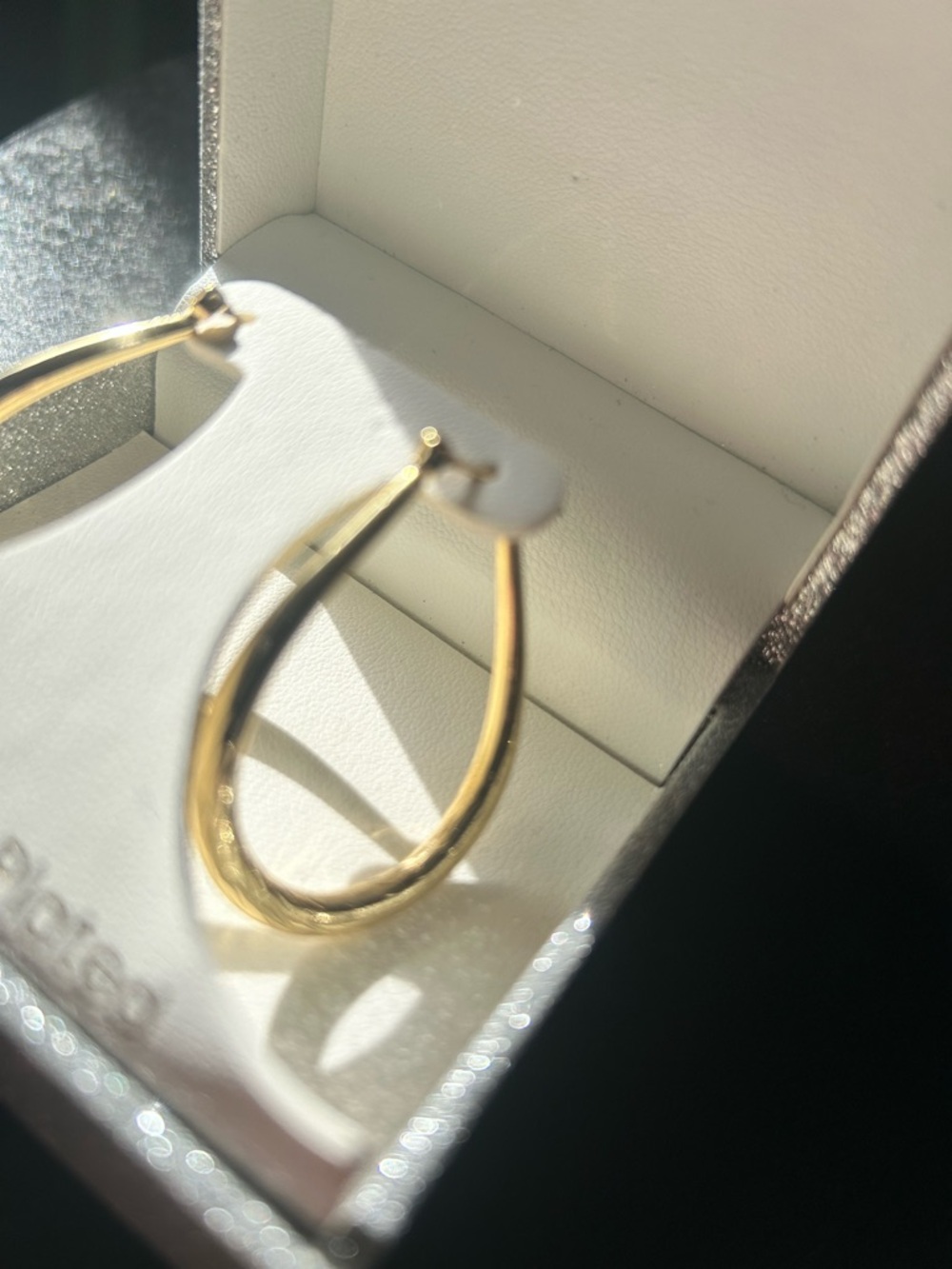 Gold Plated Twisted Hoop Earrings - Women Jewelry - Picture 4 of 6